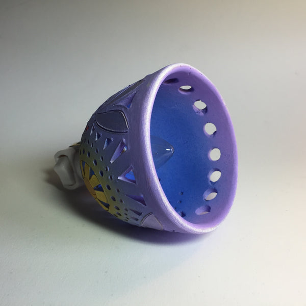 round night light with sun and double dragonfly