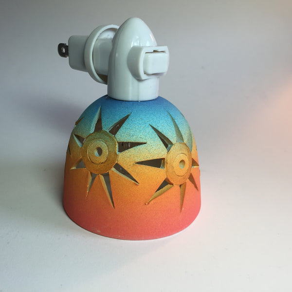 round night light "starbursts" in sunset colors