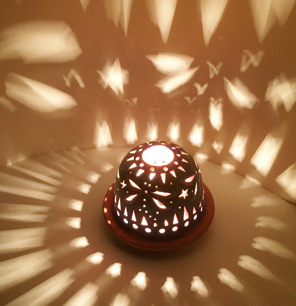 StarLight night lamp/ four dragonflies on aqua