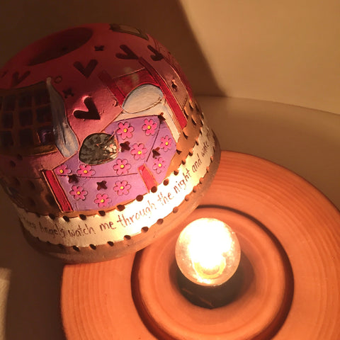 StarLight night lamp/ now I lay me down to sleep....pink