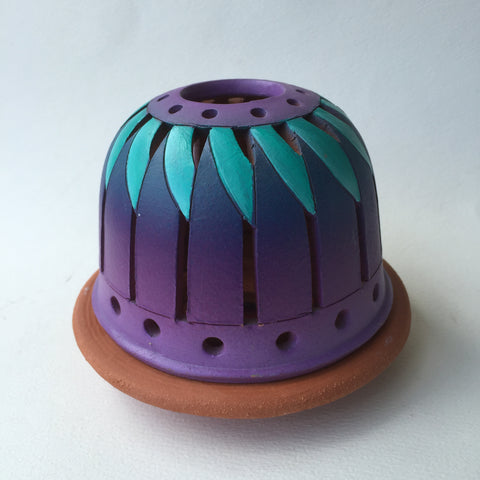 StarLight night lamp/ turquoise sunflower top/shades of purple