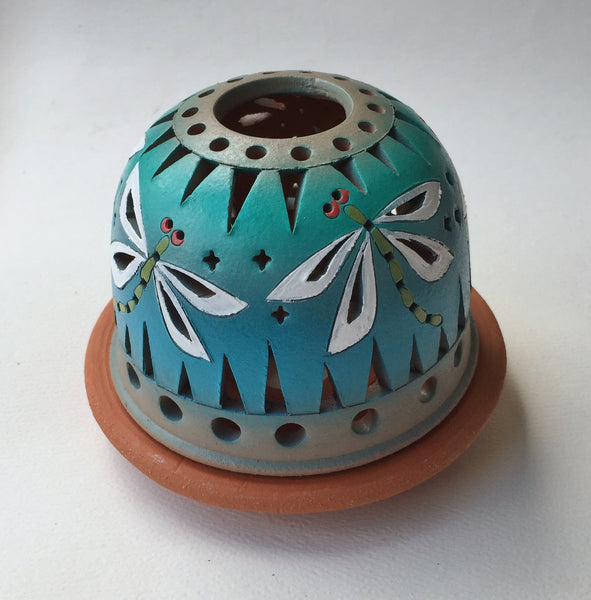 StarLight night lamp/ four dragonflies on aqua