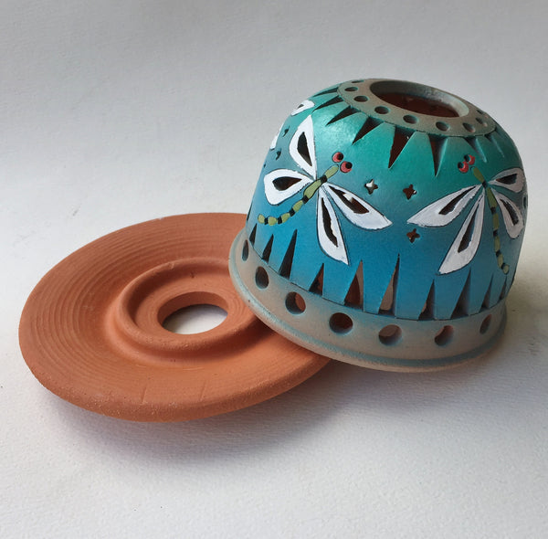 StarLight night lamp/ four dragonflies on aqua