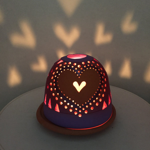 sending love heart luminary 6